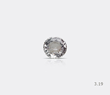 Natural White Sapphire Heated