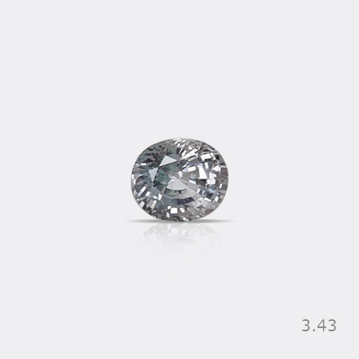 Natural White Sapphire Heated