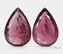 Natural Rubellite Pair