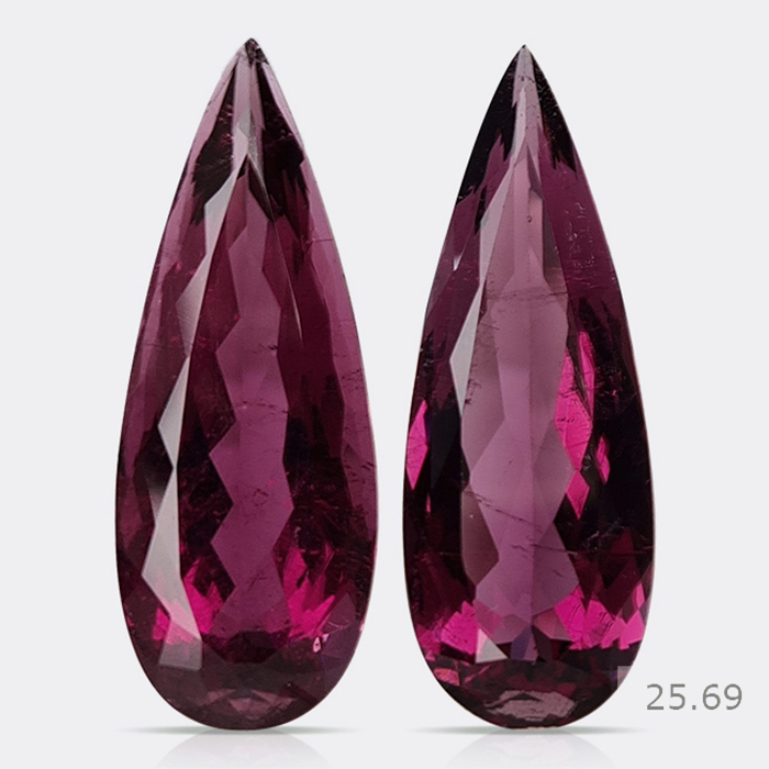 Natural Rubellite Pair