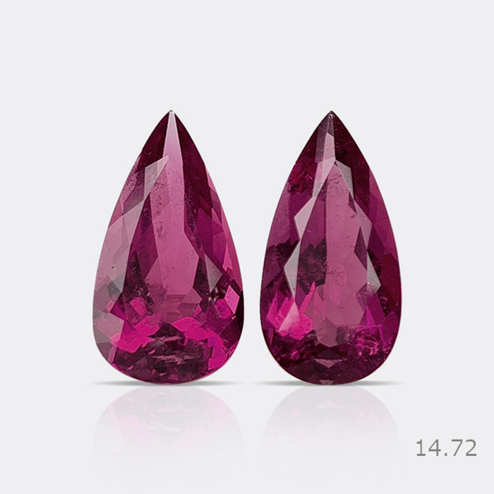 Natural Rubellite Pair