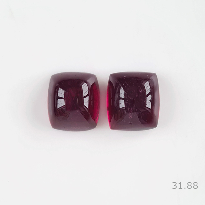 Natural Rubellite Pair