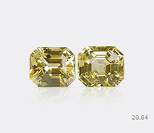 Srilankan Unheated Yellow Sapphire Pair