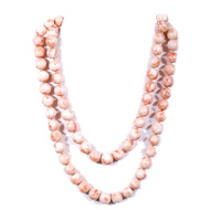 Pink Coral Rondelle Beads