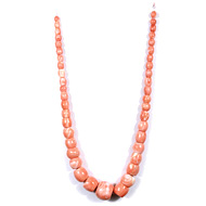 Pink Coral Rondelle Beads