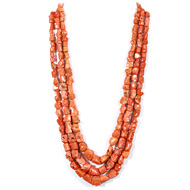 Coral Uneven Beads