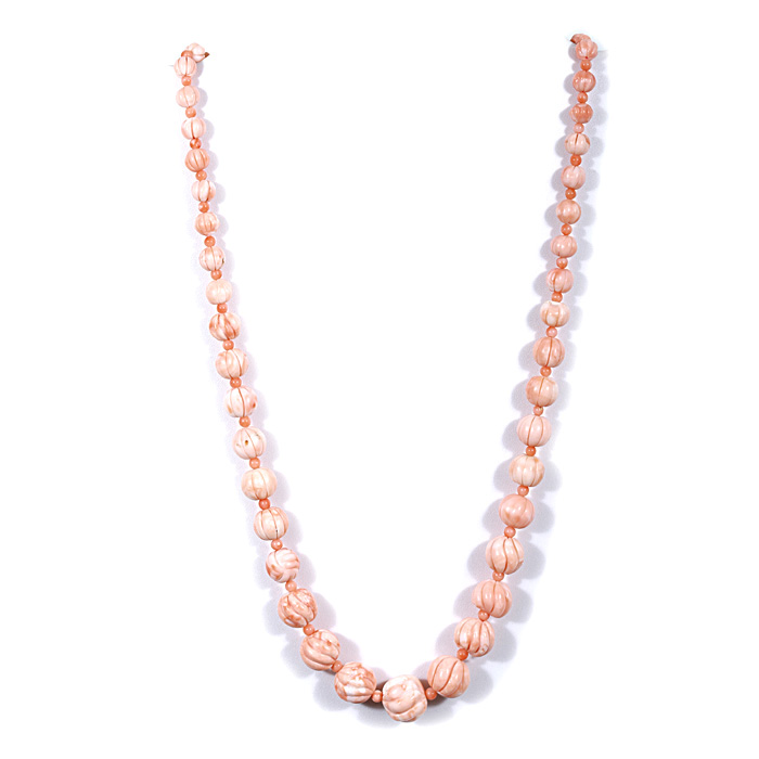 Pink Coral Carving Beads