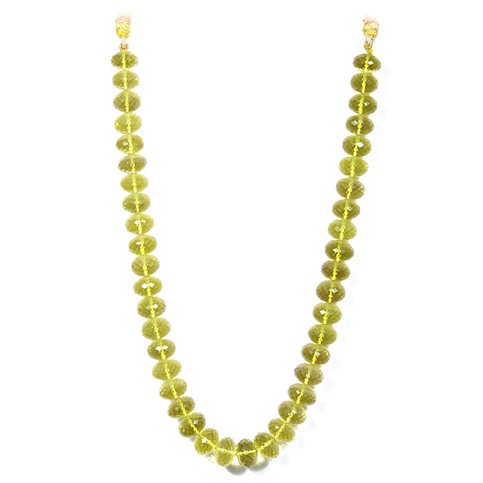 Lemon Quartz Faceted Beads