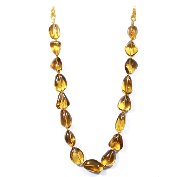 Lemon Honey Quartz Tumble Beads