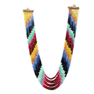 Multi Precious Faceted Rondelle Beads