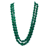 Green Onyx Oval Tumble Beads 