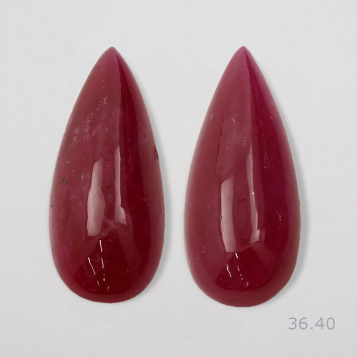 Mozambique Unheated Ruby Pair