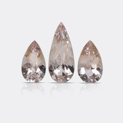NATURAL MORGANITE 3 PC SET
