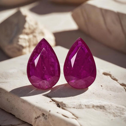 MOZAMBICAN HEATED RUBY PAIR