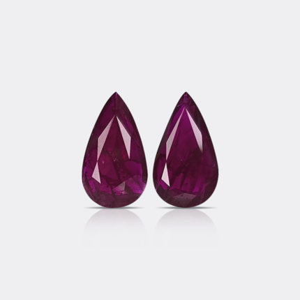 MOZAMBICAN HEATED RUBY PAIR