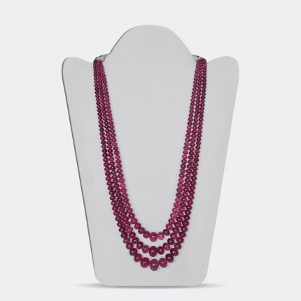 RUBELLITE RONDELLE BEADS